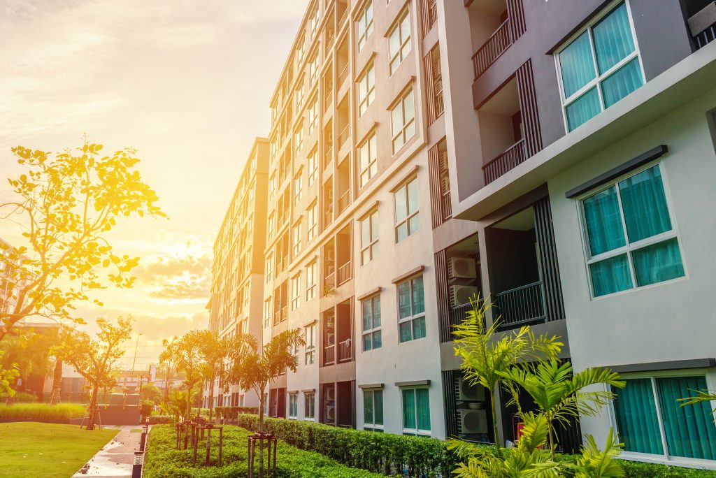 Apartments and other multifamily properties are a common type of commercial real estate.
